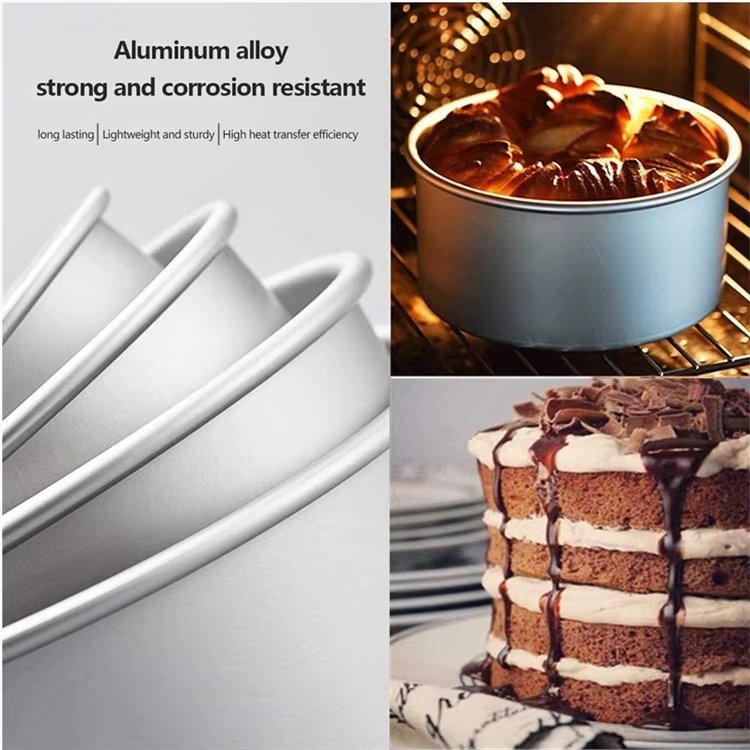 Custom Logo Mini Bundt Cake Mould Aluminum Alloy Deep Round Cake Pan Baking Supplies with Removable Bottom for Decoration