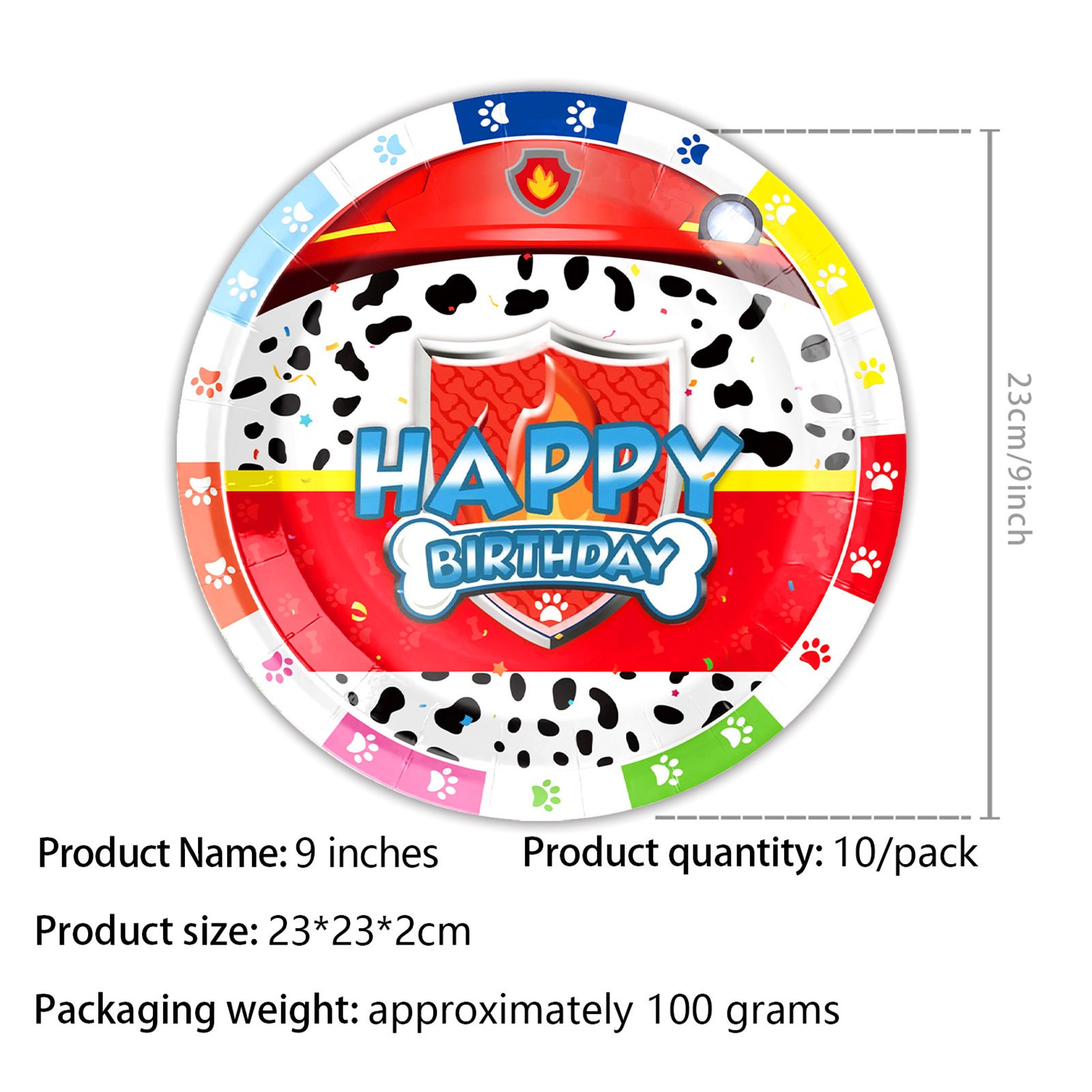 Customized Dog Paw Print Party Supplies Paw Dog Patrol Decorations Dog Tableware Paper Plates Paper Cups Party Holiday Supplies