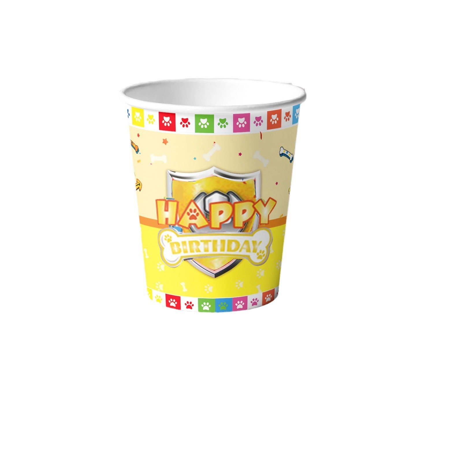 Customized Dog Paw Print Party Supplies Paw Dog Patrol Decorations Dog Tableware Paper Plates Paper Cups Party Holiday Supplies
