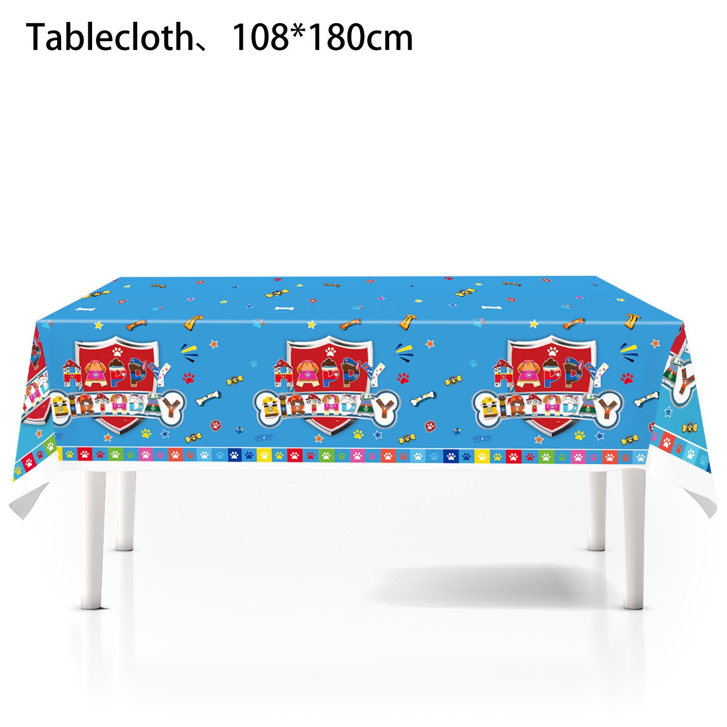 Customized Dog Paw Print Party Supplies Paw Dog Patrol Decorations Dog Tableware Paper Plates Paper Cups Party Holiday Supplies