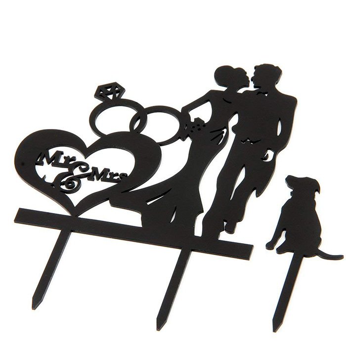 Customized Acrylic Anniversary Cake Topper Love Family Cake Topper Silhouette