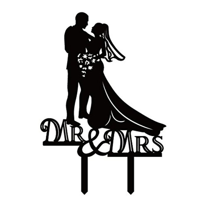 Customized Acrylic Anniversary Cake Topper Love Family Cake Topper Silhouette