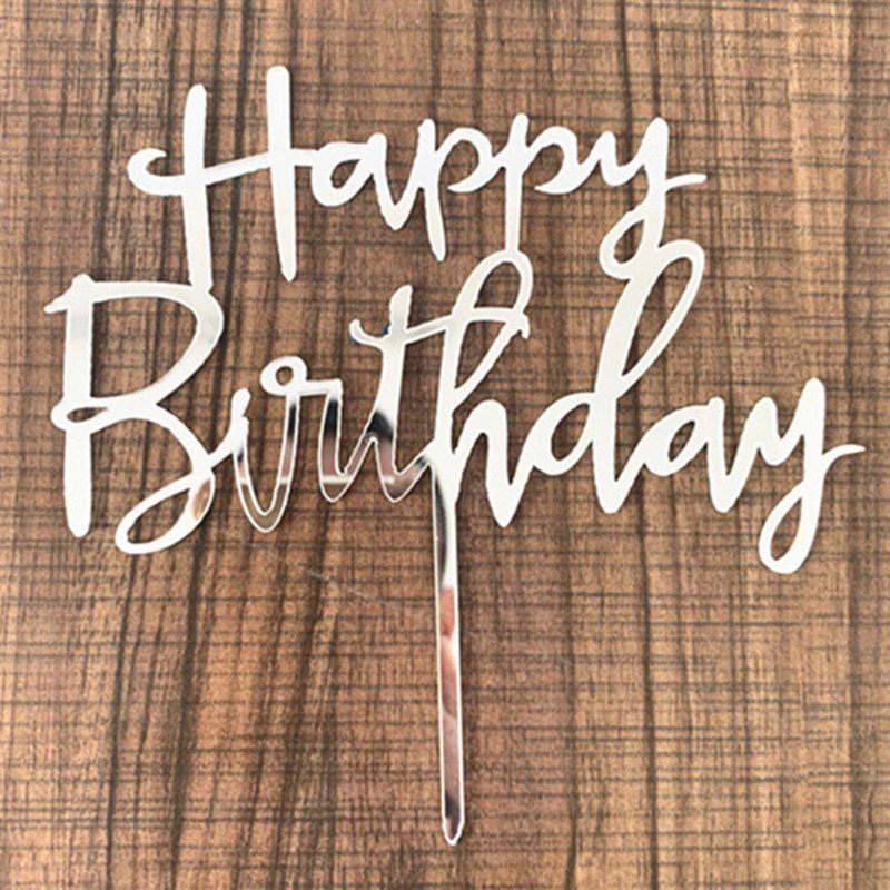 Wholesale Multi Color Acrylic Cake Topper for Events Party Christmas Wedding Happy Birthday Decoration Cake Decoration