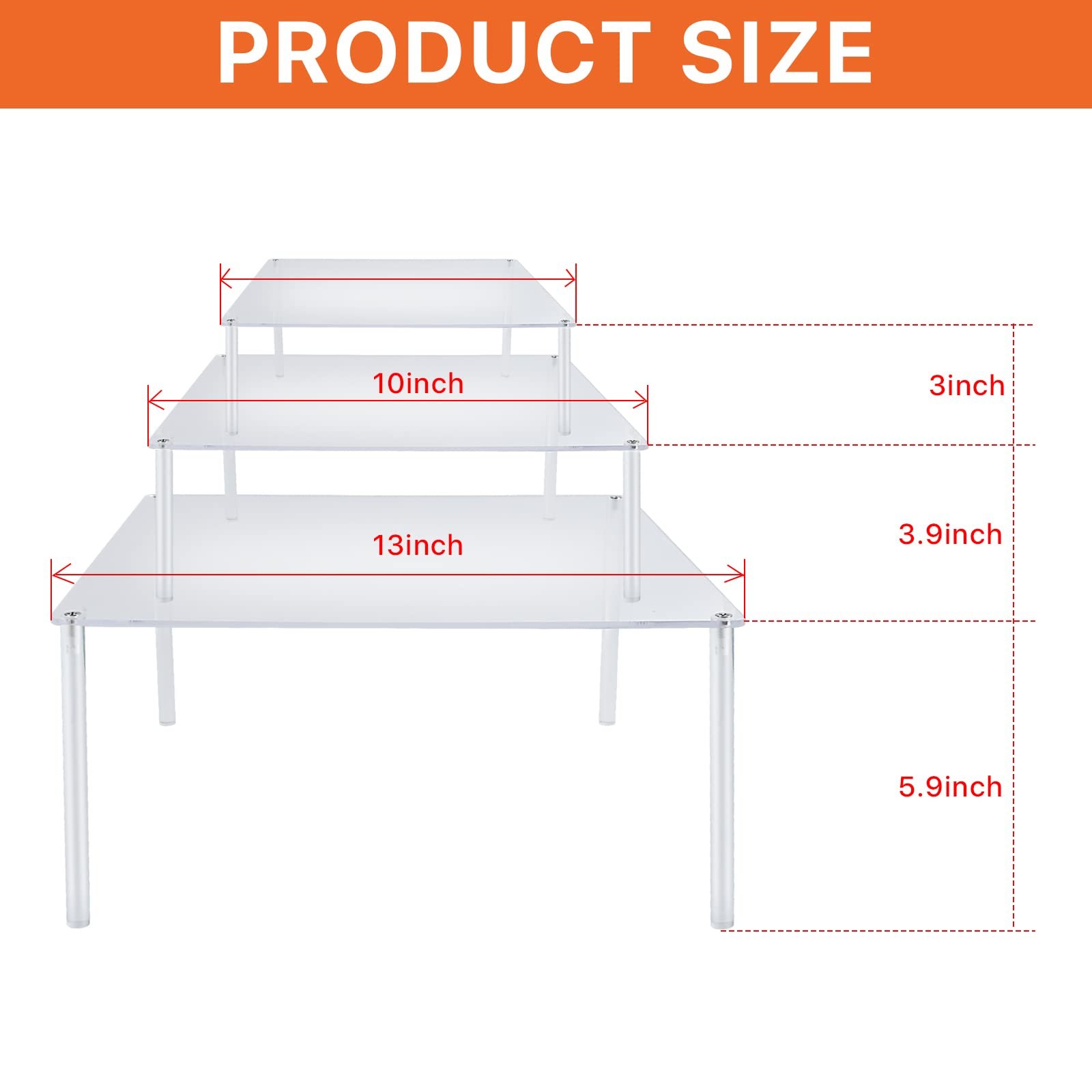 Factory customization 3 Pcs Reusable Cake Decorating Supplies Acrylic Cake Stands for Birthday Baby Shower Tea Party