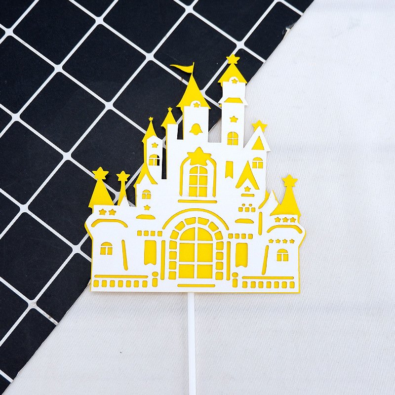 Castle Theme Cake Decoration Girls Favor Party Cake Topper Fairy Tale Party Decorations Supplies