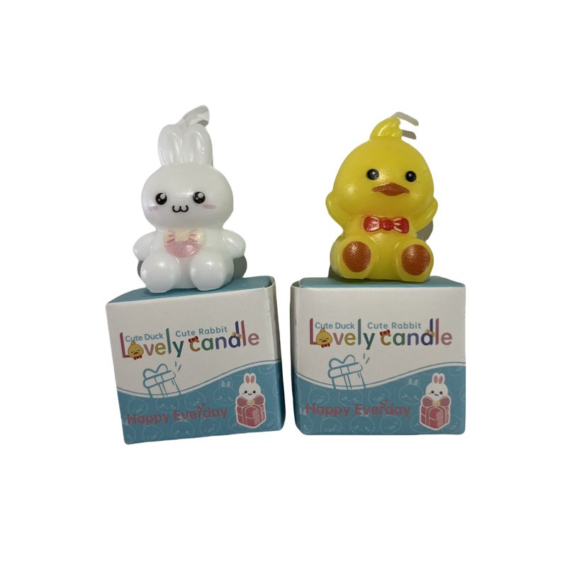 New Arrivals Animal Rabbit Duck Candles Gold Happy Birthday Candle For Cake Decorating Supplies