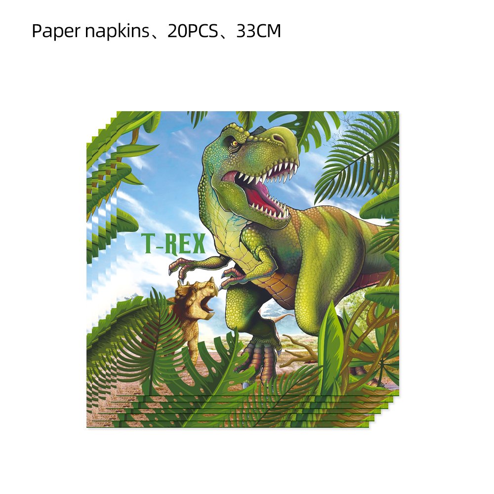 Dinosaur Birthday Party DecorationsBaby Shower Party Supplies Disposable Tableware Set Dinosaure Party Kit Paper Plate