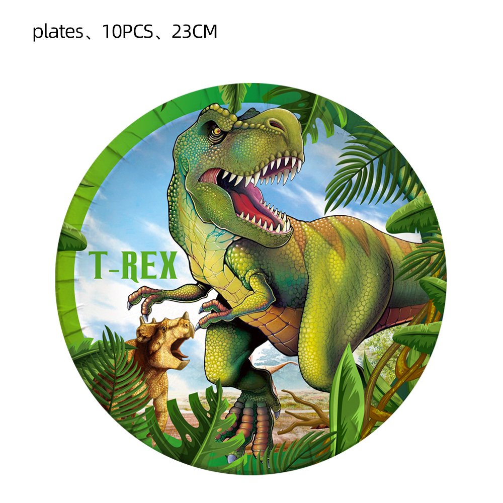 Dinosaur Birthday Party DecorationsBaby Shower Party Supplies Disposable Tableware Set Dinosaure Party Kit Paper Plate