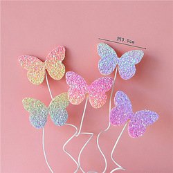 Cake Topper for Cake Decoration Baking Supplies 10pcs Ins Style Butterfly Paper Easter Decoration New Year Cake Box 10 Set