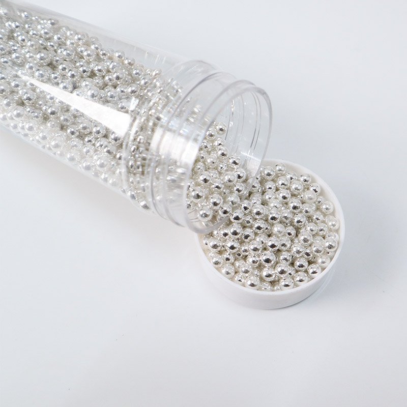 Factory Wholesale 10mm Sugar Balls Silver Pearls Edible Sugar Sprinkle For Cakes Cupcake Dessert Decoration