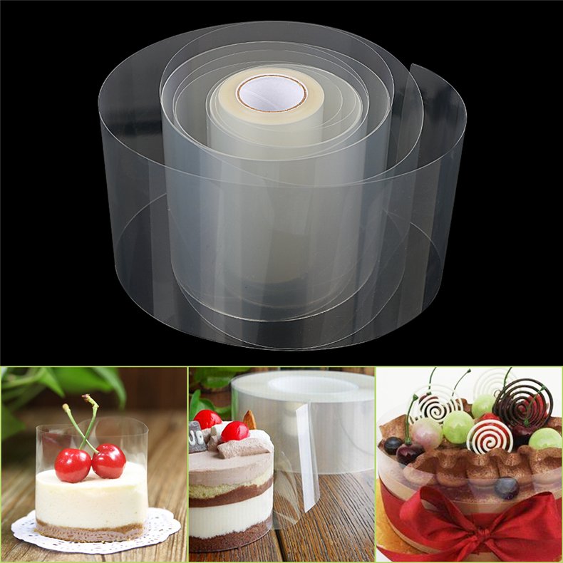 Baking&DIY Decorating Acetate Sheet 1kg Mousse Chocolate and Cake Surrounding Edge Wrapping Tape Transparent Clear Cake Collar