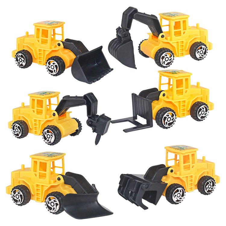 Mini engineering car truck cake topper bulldozer model toy excavator series kids cake topper party favors and decorations