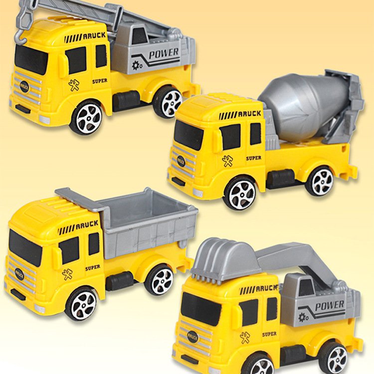 Mini engineering car truck cake topper bulldozer model toy excavator series kids cake topper party favors and decorations