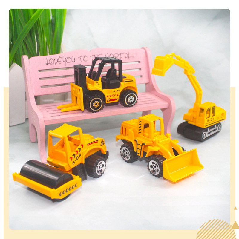 Mini engineering car truck cake topper bulldozer model toy excavator series kids cake topper party favors and decorations
