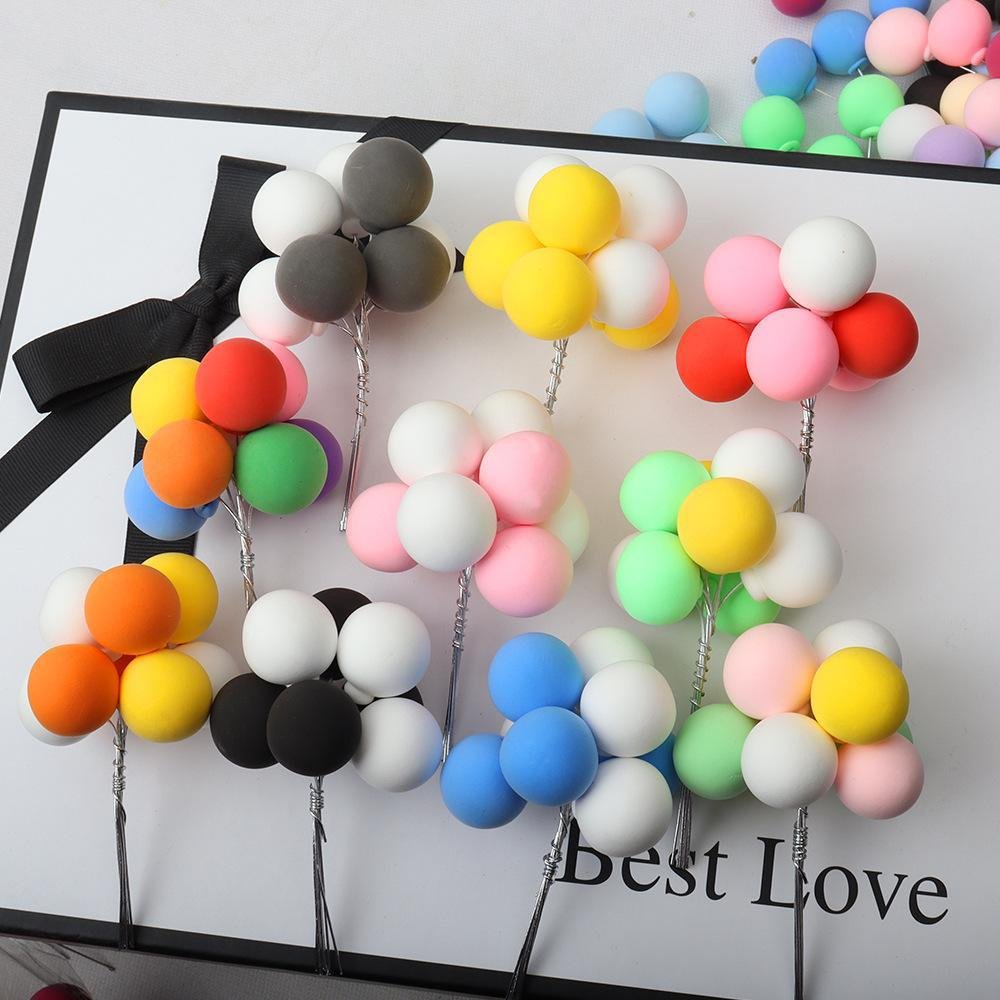 Hot selling foam balloon cake faux balls decor supplies items birthday cake topper for cake decoration