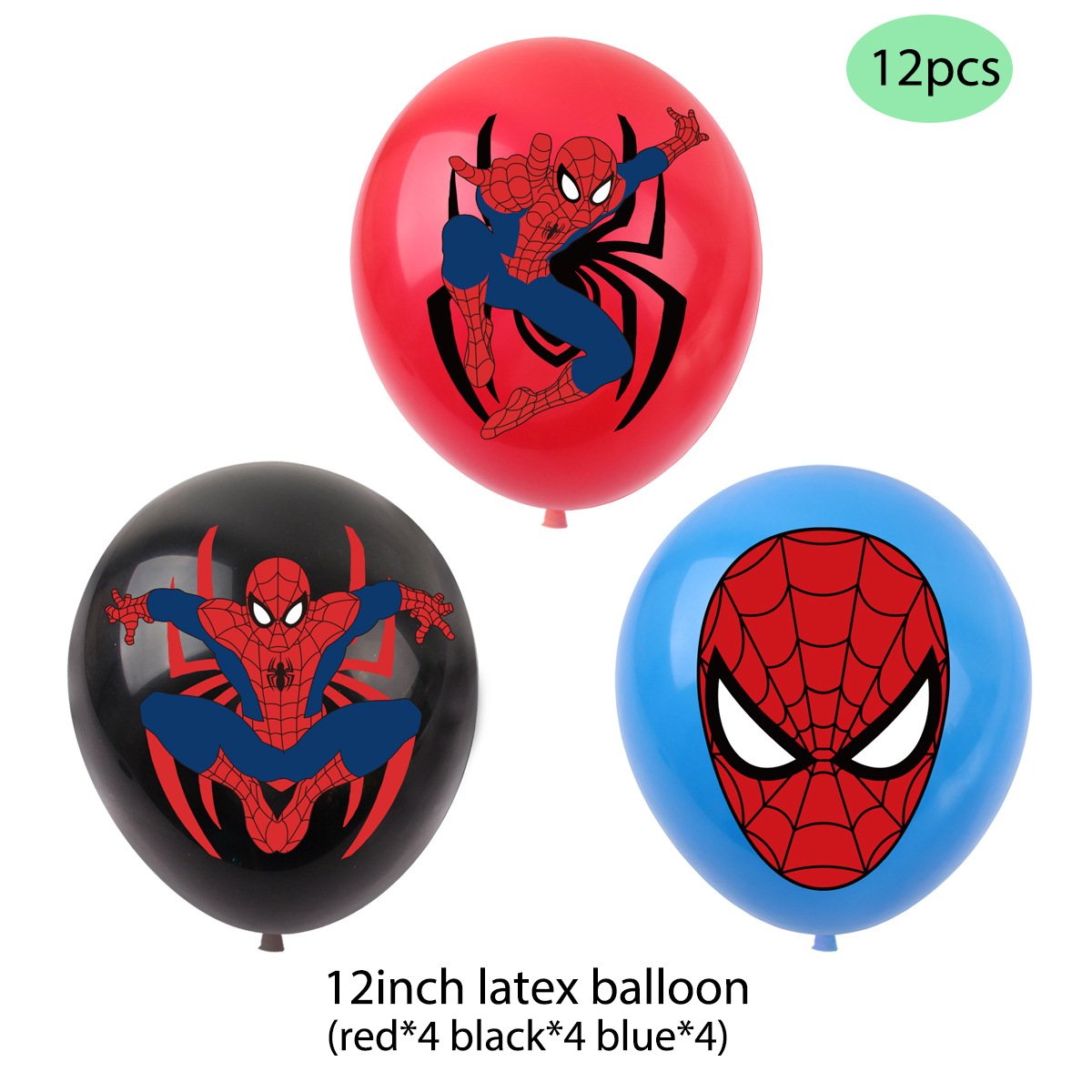 Wholesale Cartoon Spiderman Theme Superhero Flag Banner Balloon Cake Topper Decoration Set Children's Birthday Party Supplies