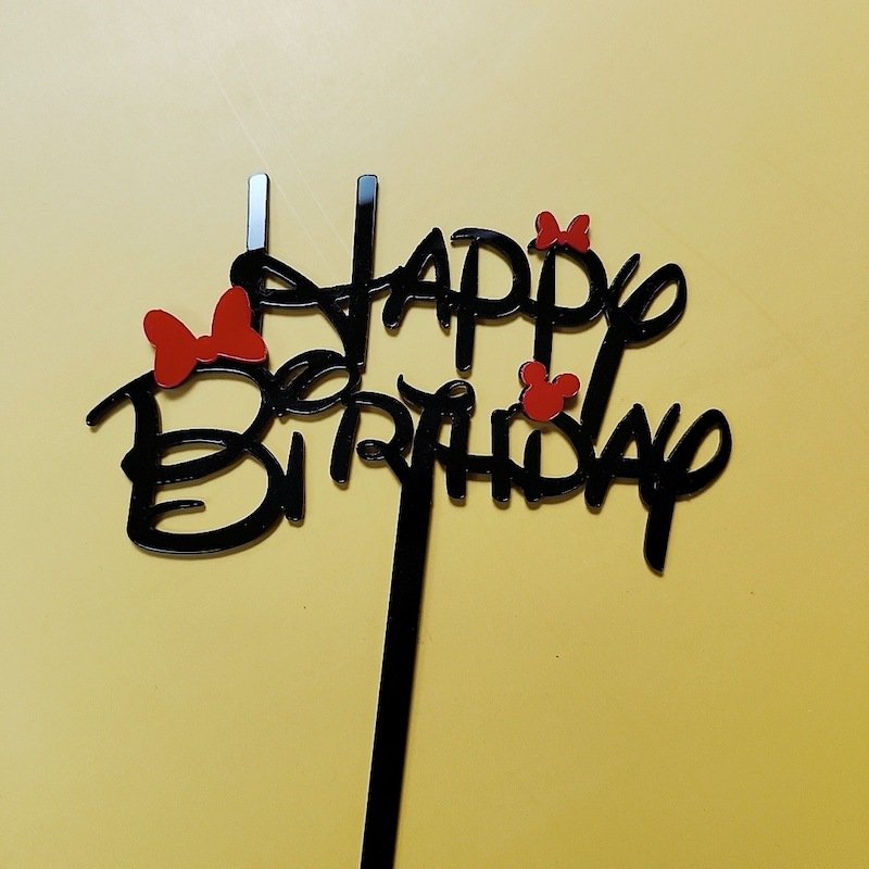 Cartoon Mouse Cake Topper Acrylic Cake Topper For Children Birthday Cake Decoration