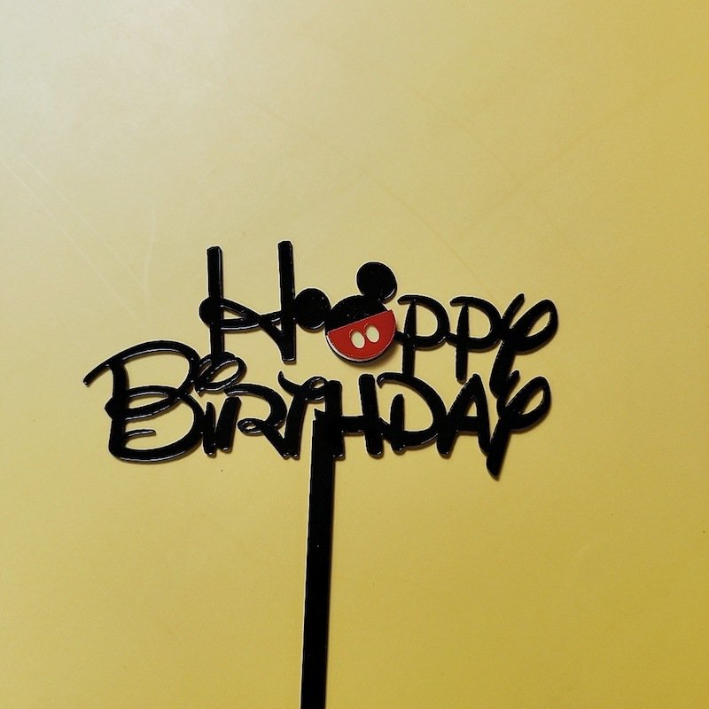 Cartoon Mouse Cake Topper Acrylic Cake Topper For Children Birthday Cake Decoration