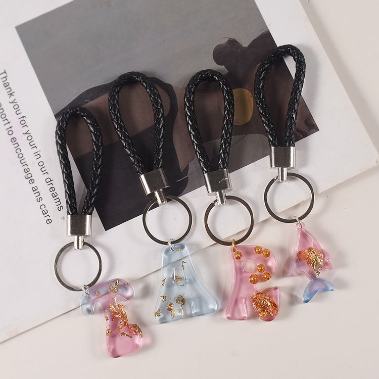 YS Alphabet Keychain Molds Alphabet Resin Silicone Mould Resin Letter Number Molds for DIY Keychain Jewelry Pendant Making