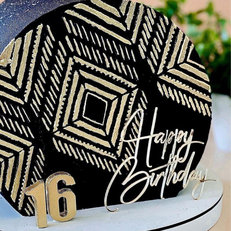 Happy birthday party decorations acrylic gold sliver happy Birthday cake topper party decorations Butterfly cake topper