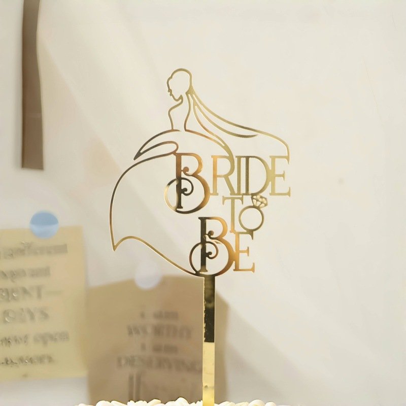 Bride To Be Cake Topper Cake Decoration Supplies Wedding Bridal Engaged Valentine's Day Cake Accessories Acrylic Cupcake Topper