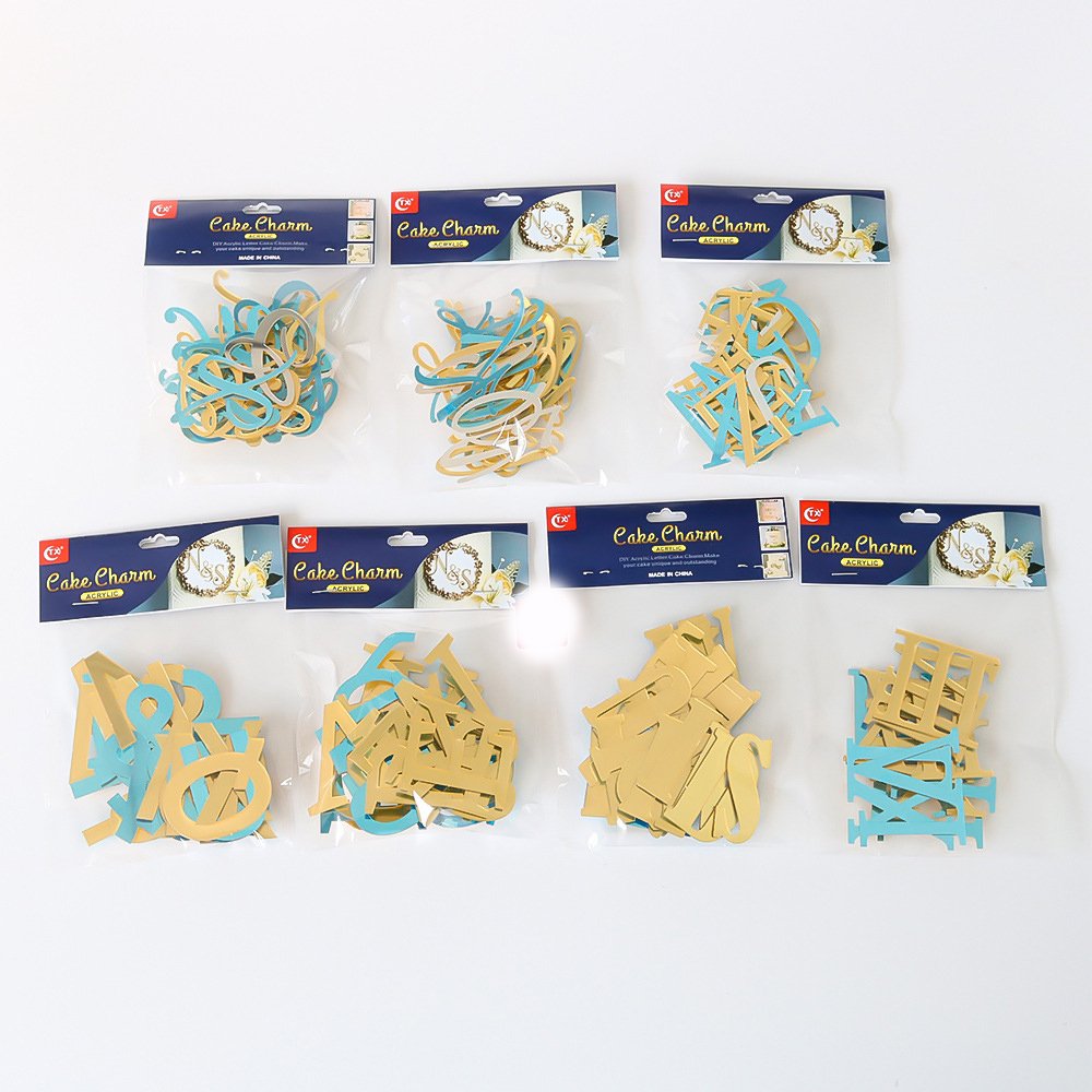 Factory Direct Acrylic 0-9 Digital Combination Cake Topper Wedding Decorations Wholesale for Cake Baking & Decoration