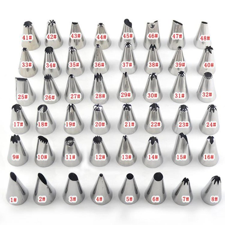 304 Stainless Steel Russian Piping Tips Set for Cake Decorating Set Cake Russian Piping Tips Set Cake Tools