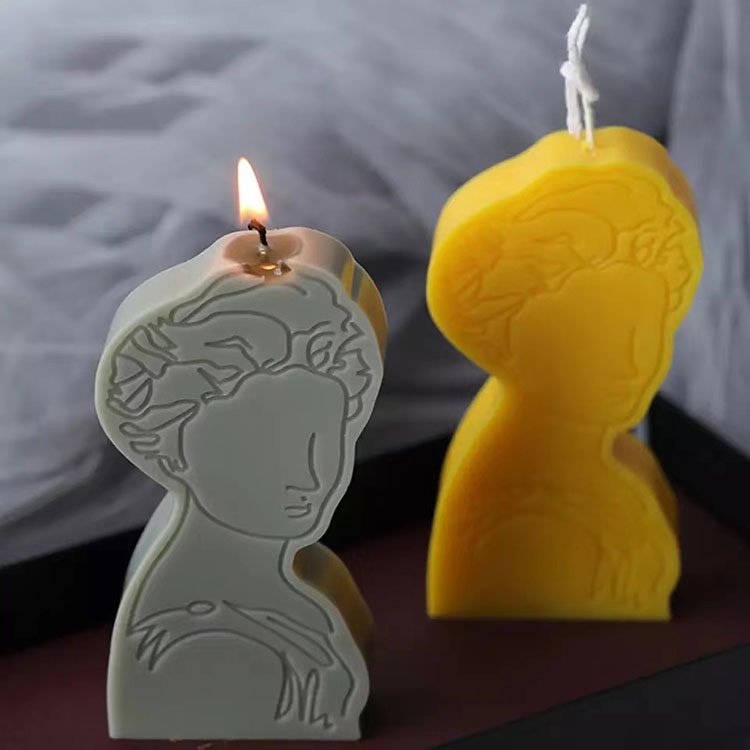 YS DIY 3D Portrait European Athenian Character Mold Silicone Cake Aromatherapy Portrait Gypsum Candle Plaster Mould Making Tools