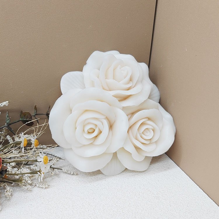 YS Large Rose Combination Silicone Candle Molds Gypsum Ornaments Home Decorations Casting Mould DIY Aromatherapy Candle Making