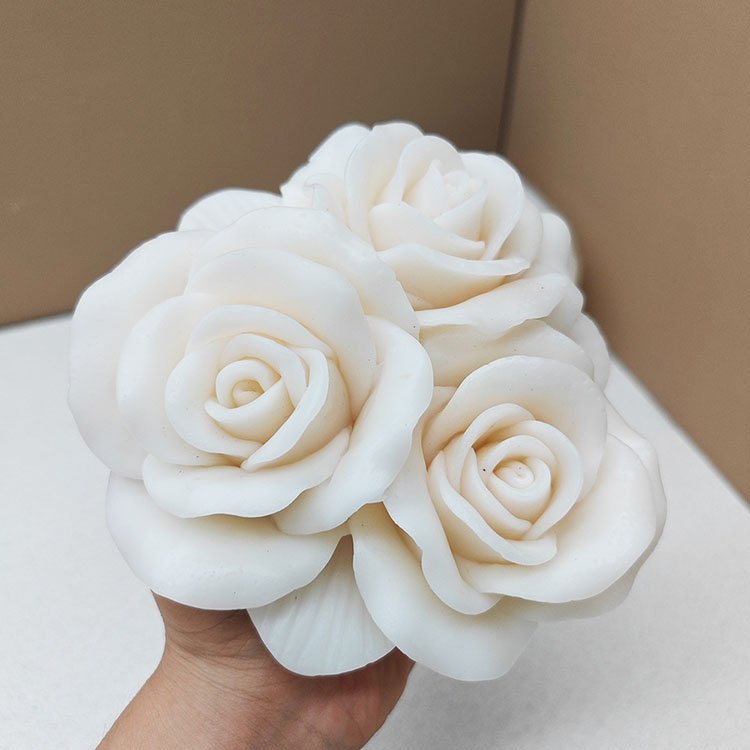 YS Large Rose Combination Silicone Candle Molds Gypsum Ornaments Home Decorations Casting Mould DIY Aromatherapy Candle Making