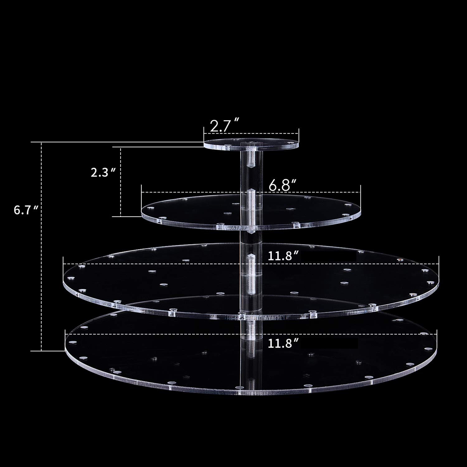 Factory wholesale 30 Hole Assembly cake Candy decorating supplies Acrylic Cake Pop Display Stand for Weddings, Birthday Parties