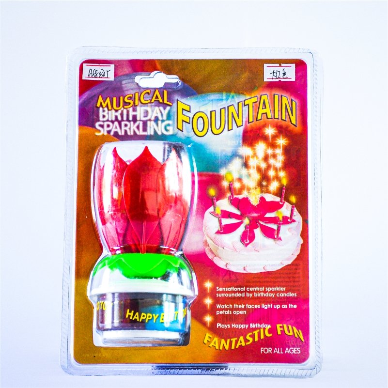 Creative Lotus Music Birthday Cake Spinning Candle OEM Children Birthday Party Spinning Lotus Candle Custom Decoration Supplies
