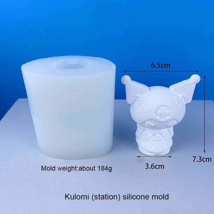 YS 3D Cartoon Animal Gypsum Silicone Mold DIY Kulomi Yugui Dog Cat Aromatherapy Candle Aromatherapy Painted Doll Girl Gift Tools