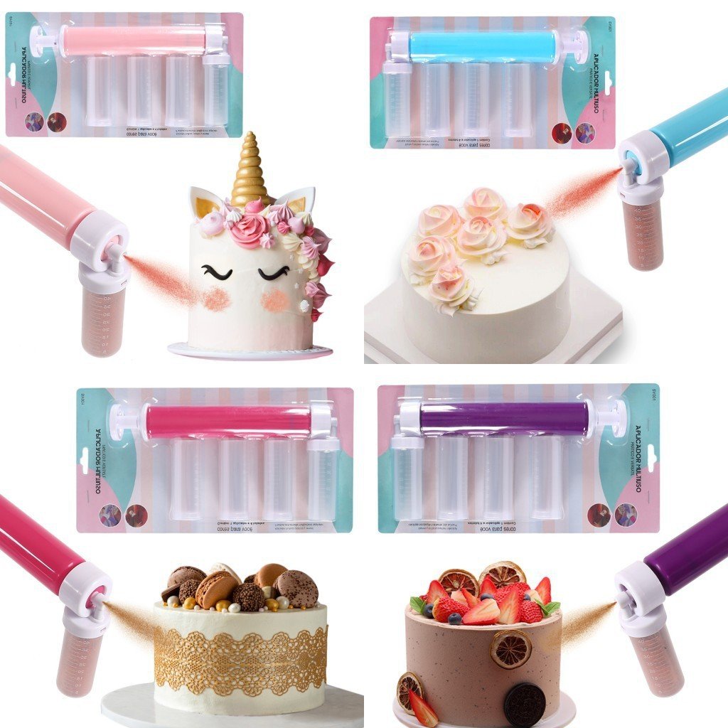 Manual cake spray gun Mousse Cake coloring Duster baking tools and accessories supplies Manual can cake spray gun