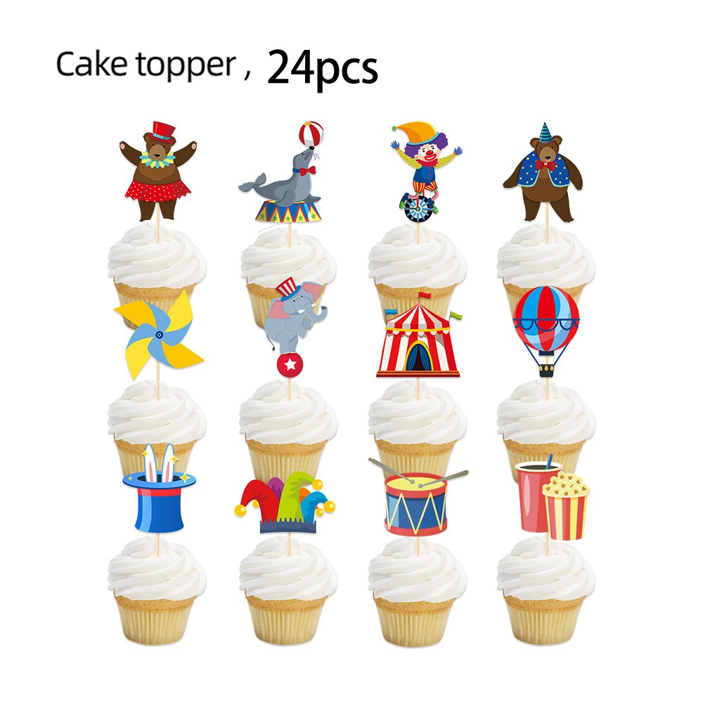 Circus Animals Game Birthday Party Decorations Baby Shower Birthday Party Kit Disposable Tableware Set Party Supplies