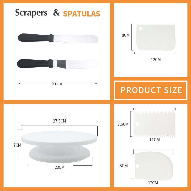 Hot Sale Cake Turntable Set Rotates 360 Enabling Perfect Intricate Icing And Cake Decoration For Baking Tool
