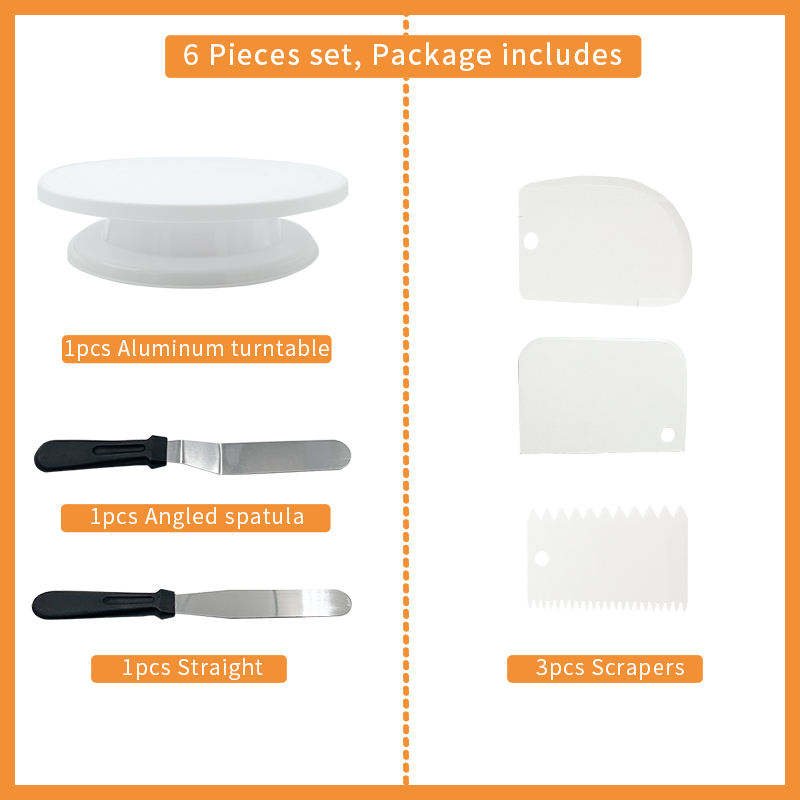 Hot Sale Cake Turntable Set Rotates 360 Enabling Perfect Intricate Icing And Cake Decoration For Baking Tool