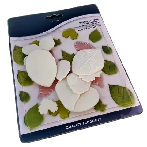 Zn2460# Leaf Design Silicone Plunger Cutter Set for Baking Pastry Includes Mat Molds Tray Moulds Kitchen Accessories for Cakes
