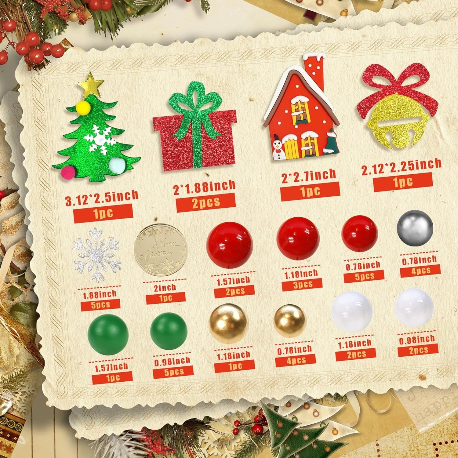 Merry Christmas Cake Decoration Pearl Ball Cake Picks for DIY Cake Insert Decorations Winter Xmas Birthday Party Supplies