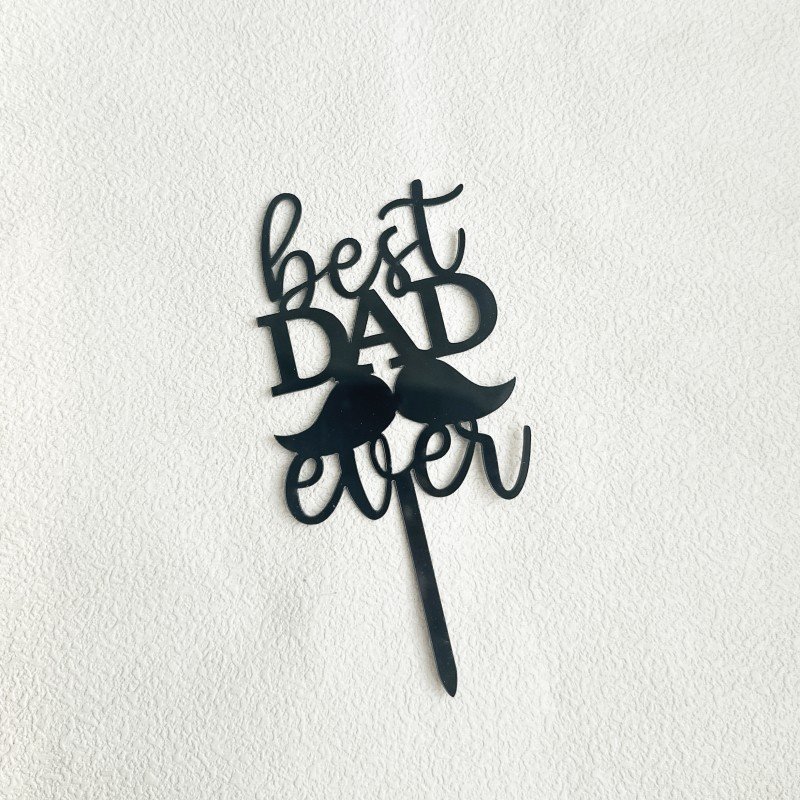 Single-layer father's day acrylic cake decoration english dad happy birthday cake plug-in cake topper acrylic