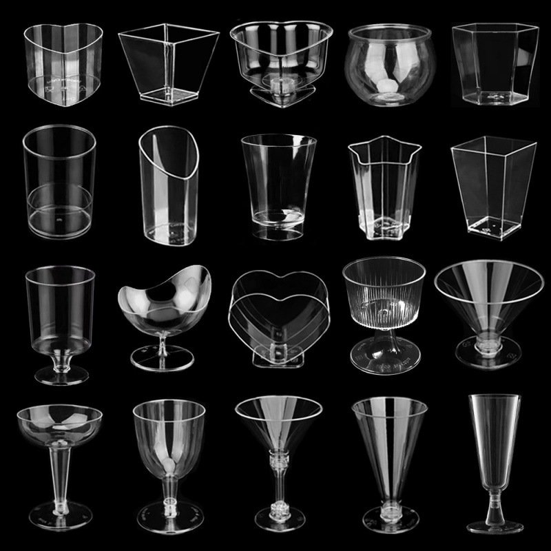 wholesale plastic cups for baking supplies baking tools long square heart shape cups