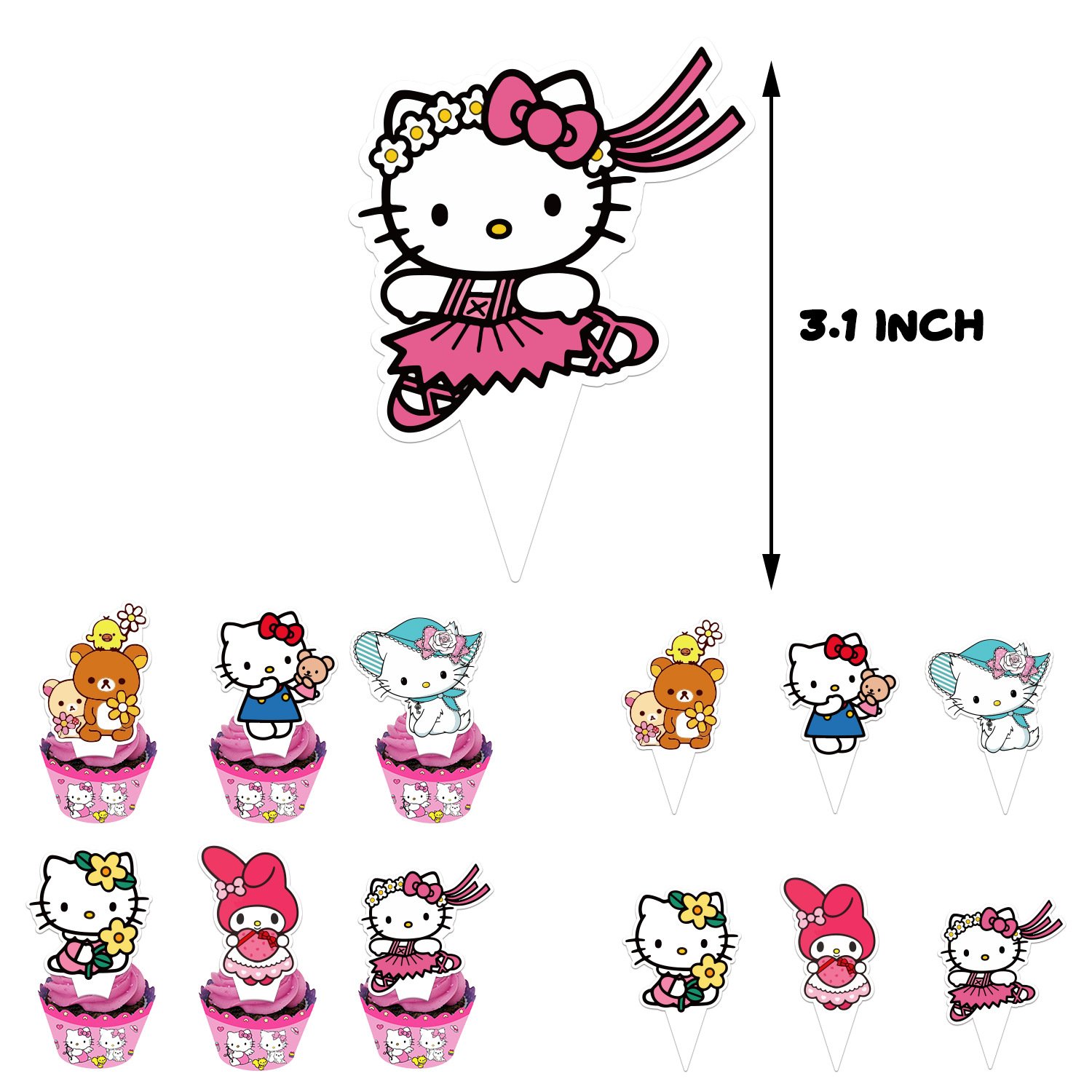 Cat Birthday Party Decoration Set Cute Birthday Party Supplies for Meow Kitty Kids Girls Boys Pink Balloons for Girls X0175
