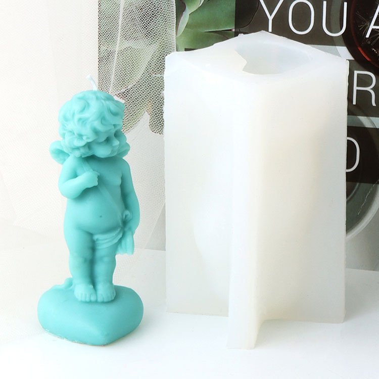 YS Shy Angel Silicone Candle Mold Cute Angel Modeling Decorations Gift Casting Mould DIY Soy Aromatherapy Candle Making Tools