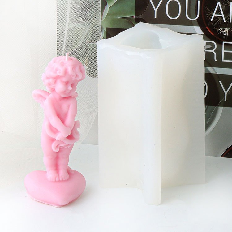 YS Shy Angel Silicone Candle Mold Cute Angel Modeling Decorations Gift Casting Mould DIY Soy Aromatherapy Candle Making Tools