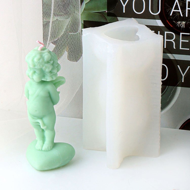 YS Shy Angel Silicone Candle Mold Cute Angel Modeling Decorations Gift Casting Mould DIY Soy Aromatherapy Candle Making Tools