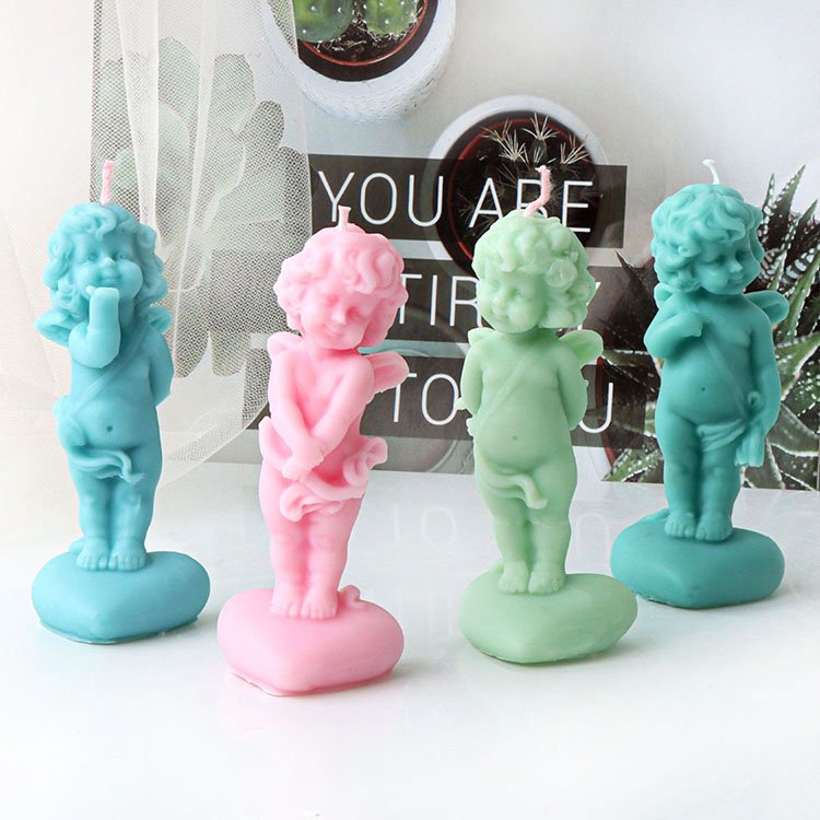 YS Shy Angel Silicone Candle Mold Cute Angel Modeling Decorations Gift Casting Mould DIY Soy Aromatherapy Candle Making Tools