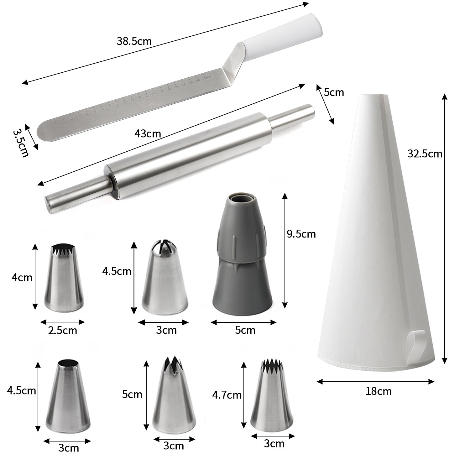 Professional custom durable baking pastry cookie biscuit supplies item cake decorating kit