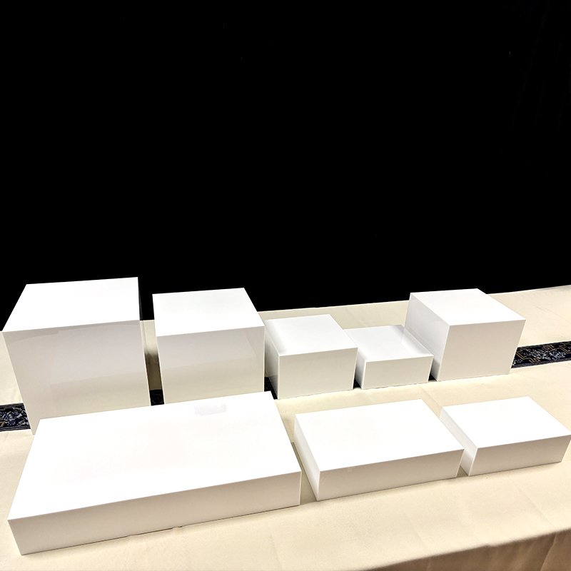 Gaojian Acrylic Buffet Food Risers Dessert Stand For Wedding Christmas Party Catering Cube Boxes Nesting Risers