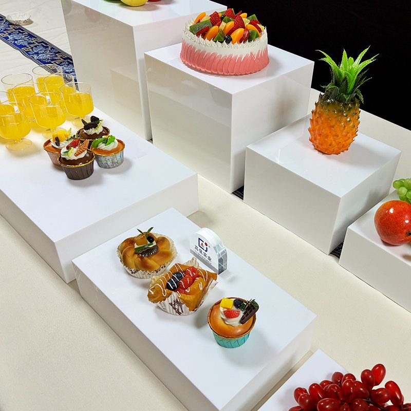 Gaojian Acrylic Buffet Food Risers Dessert Stand For Wedding Christmas Party Catering Cube Boxes Nesting Risers