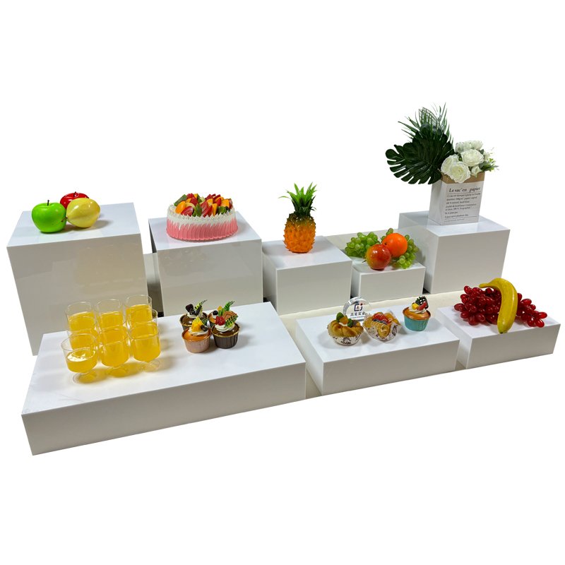 Gaojian Acrylic Buffet Food Risers Dessert Stand For Wedding Christmas Party Catering Cube Boxes Nesting Risers